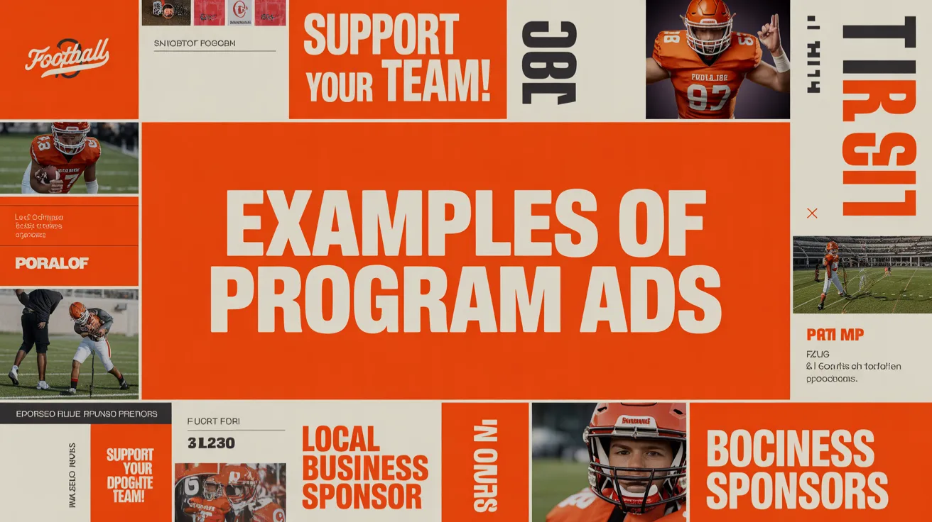 Examples of Football Program Ads