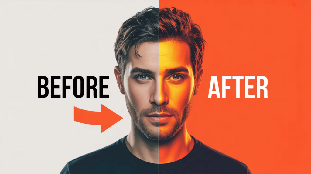 Before & After Editing Ad