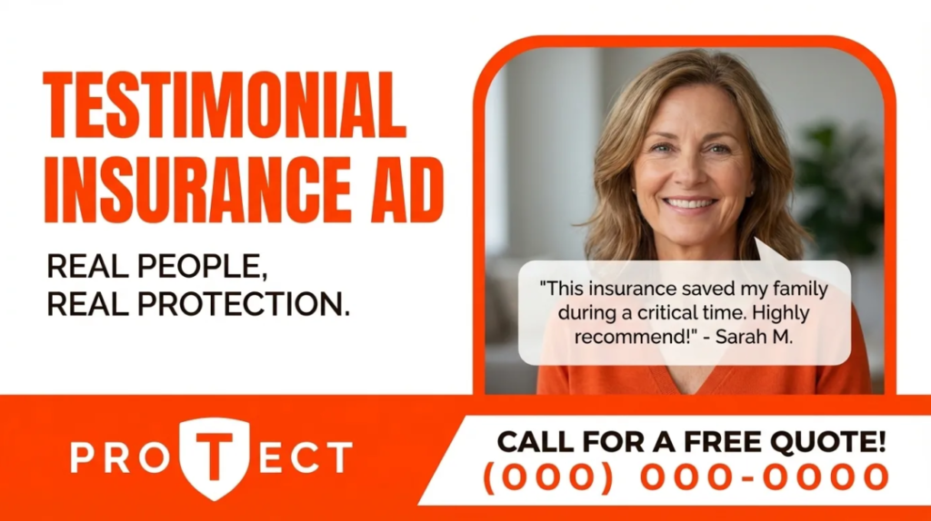 Testimonial Insurance Ad
